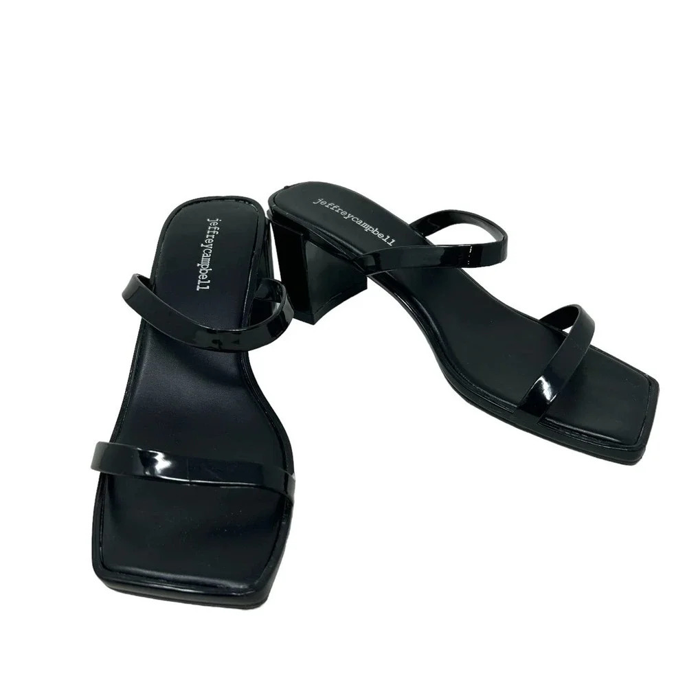 Jeffrey Campbell‎ Jamm-3 Jelly Black Mule Slide Sandals Size 9